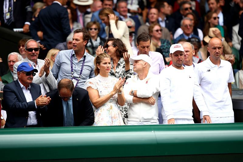 Roger Federer's family and team at Wimbledon 2019