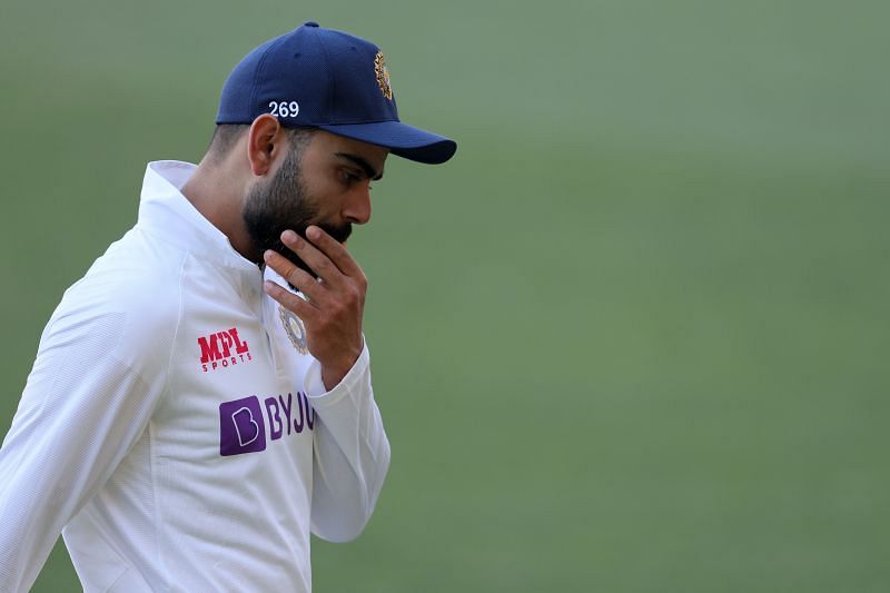 A dejected Virat Kohli after India&#039;s horror show at Adelaide.