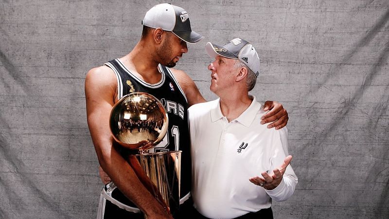 Duncan and Popovich. Photo Credit: ESPN.