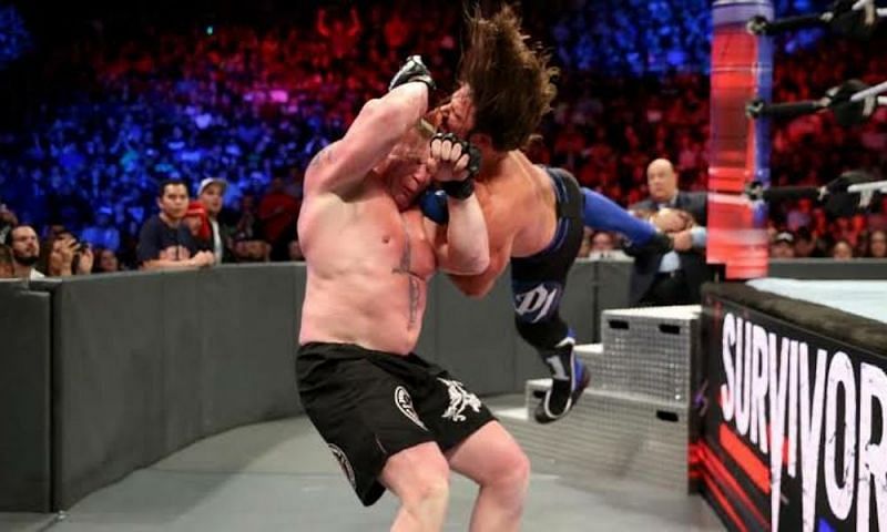 Brock Lesnar and AJ Styles created an exciting match!