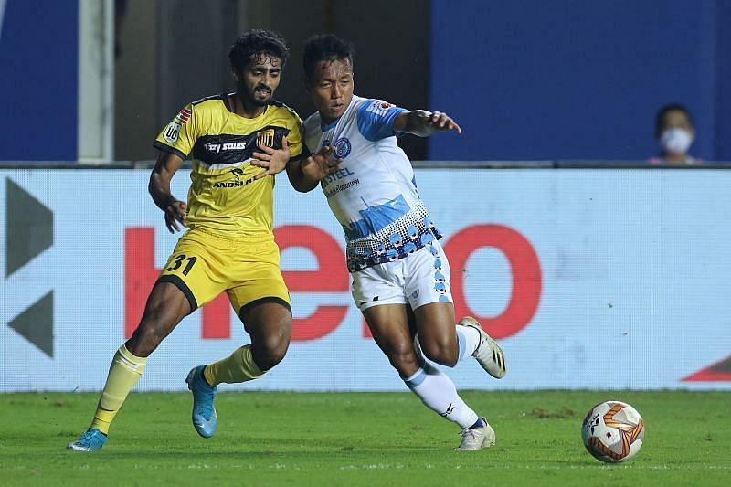 Action from Hyderabad FC vs Jamshedpur FC match (Image courtesy: ISL)
