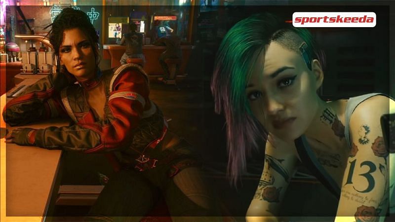 Judy and Panam are two popular characters in Cyberpunk 2077 (Image via Sportskeeda)
