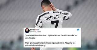 Twitter erupts as Cristiano Ronaldo misses penalty in Juventus' 1-1 draw against Atalanta