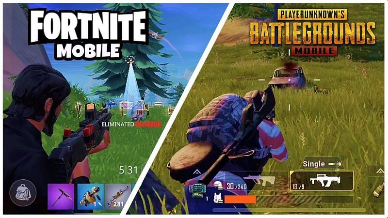 PUBG Mobile and Fortnite Mobile&nbsp;are two of the biggest games in the world (Image via MasterOV/ YouTube)