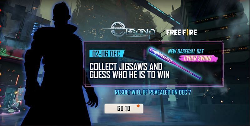 The Guess the Ambassador event in Garena Free Fire began on 2nd December (Image via Free Fire)