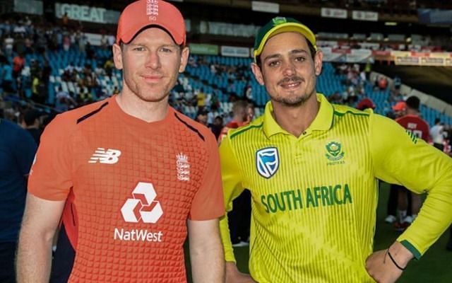 The two captains ahead of the series: Eoin Morgan and Quinton de Kock(r)