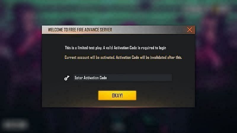 Players need to enter the &quot;Activation Code&quot; to enter the server