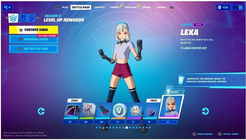 Image via Epic Games (Lexa is the first anime character to be added to Fortnite)