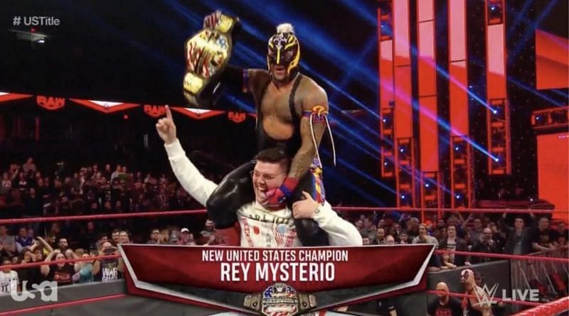 Rey Mysterio won the US title for the first time in 2019
