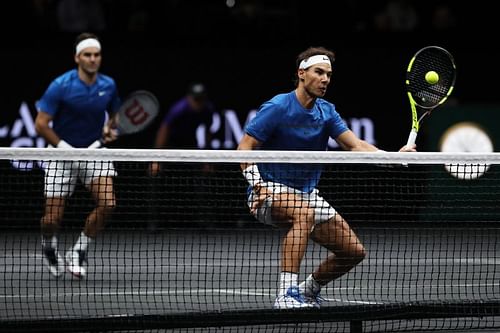 Roger Federer and Rafael Nadal at the Laver Cup