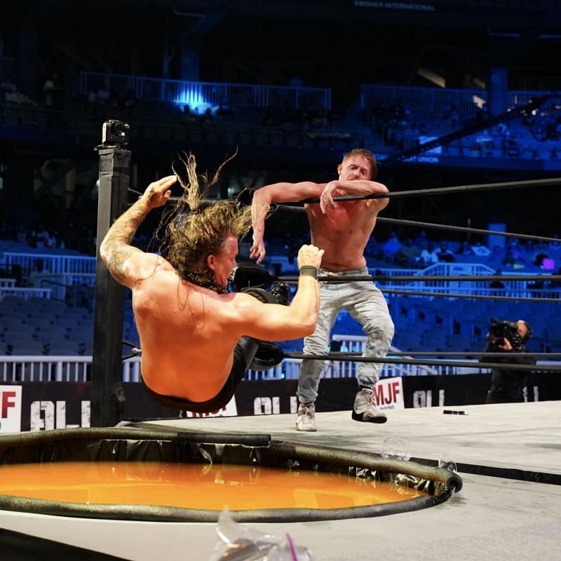 Orange Cassidy and Chris Jericho in All Elite Wrestling