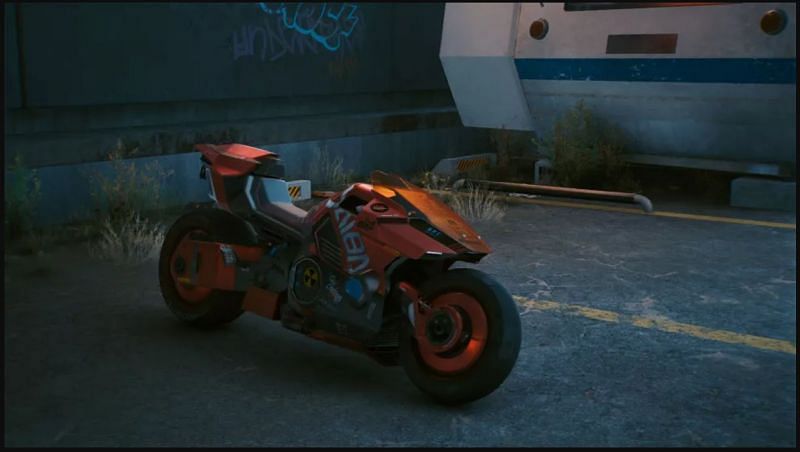 This is probably the fastest bike in Night City and is available quite early in the game (Image via CD Projekt RED)