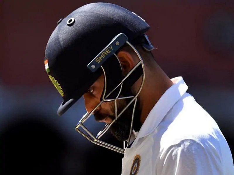 Virat Kohli distraught after being dismissed in the second innings at Adelaide