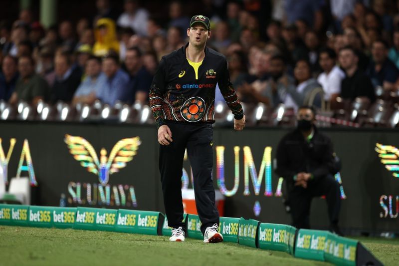 Steve Smith in action during the third T20I on Tuesday