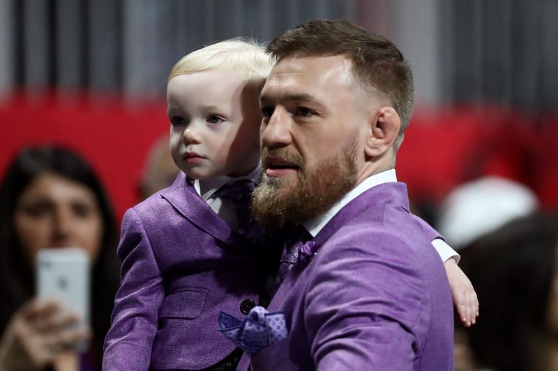 Conor McGregor with his son