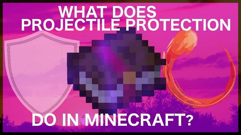 An explanation of what the Projectile Protection enchantment is in Minecraft and how to obtain it. (Image via RajCraft/YouTube)