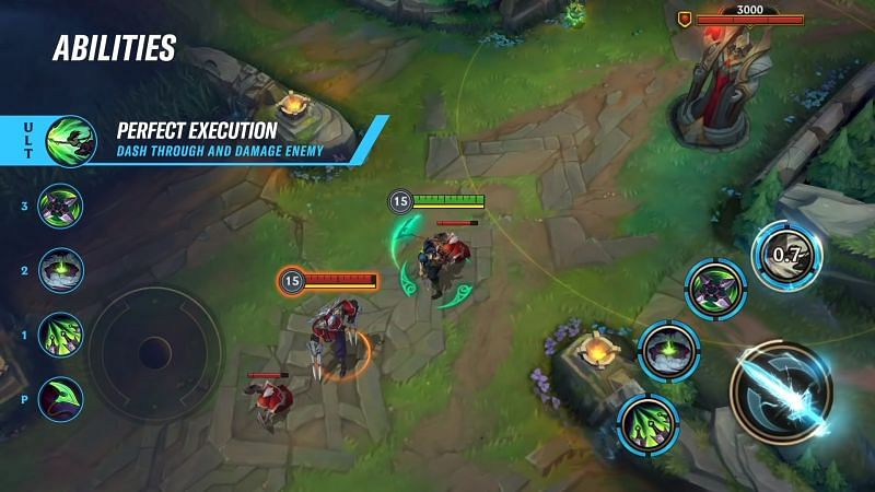 Akali&#039;s Perfect Execution ability in Wild Rift (Image via Riot Games)