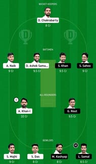 Dream11 Team for Odisha Tigers vs Odisha Jaguars - Odisha Cricket League.