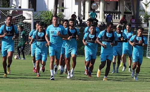 Odisha FC players undergoing training (Courtesy - Odisha FC Twitter)