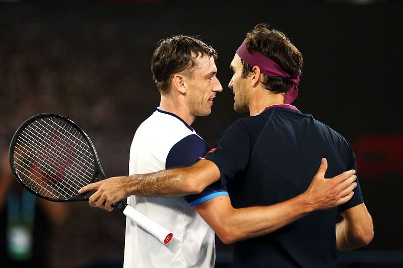John Millman and Roger Federer