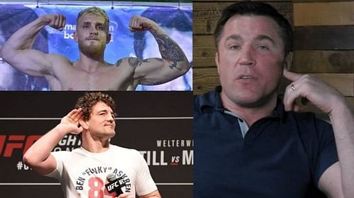 Jake Paul (above left); Ben Askren (below left); Chael Sonnen (right)