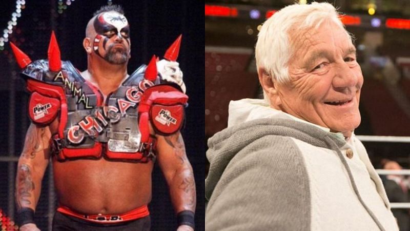 Road Warrior Animal (left); Pat Patterson (right)