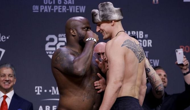 Watch: Remembering the time Alexander Volkov and Derrick Lewis fought at the UFC 229 weigh-ins
