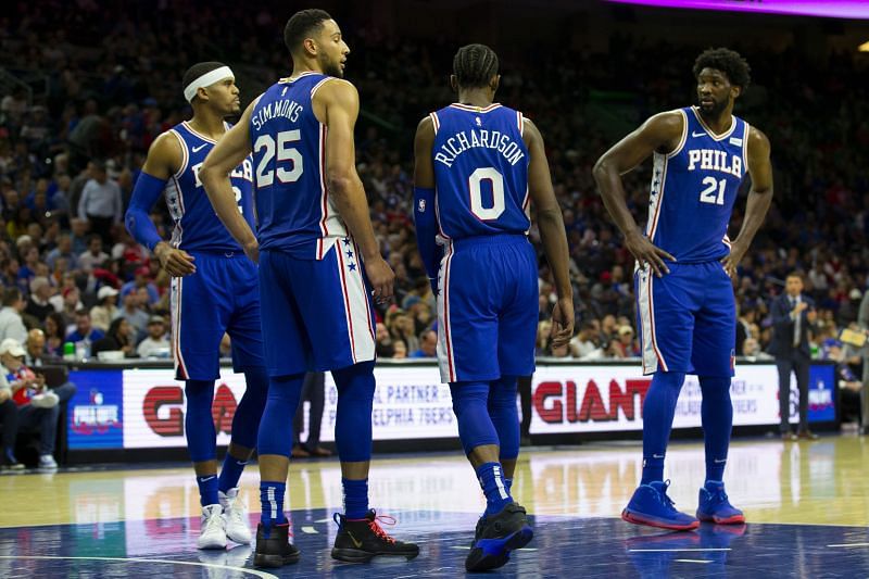 The Philadelphia 76ers team