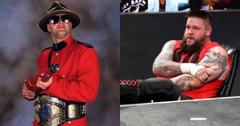 The Mountie and Kevin Owens.