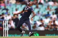 Hardik Pandya in action during the second ODI on November 29