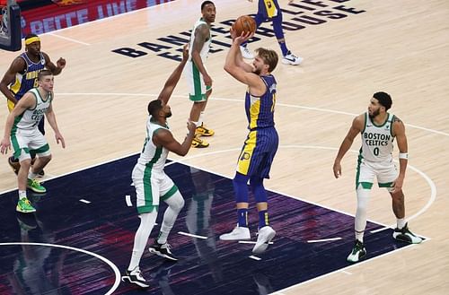 Boston Celtics v Indiana Pacers in their first game