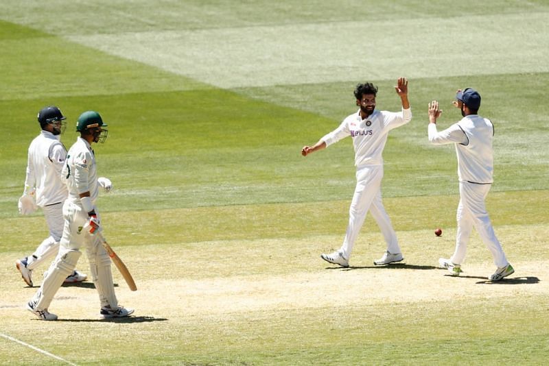 Ravindra Jadeja celebrates a wicket. Pic: cricket.com.au/ Twitter