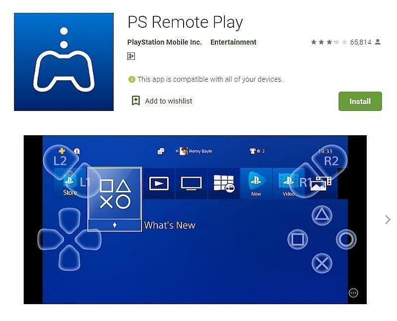 ps remote play android tv