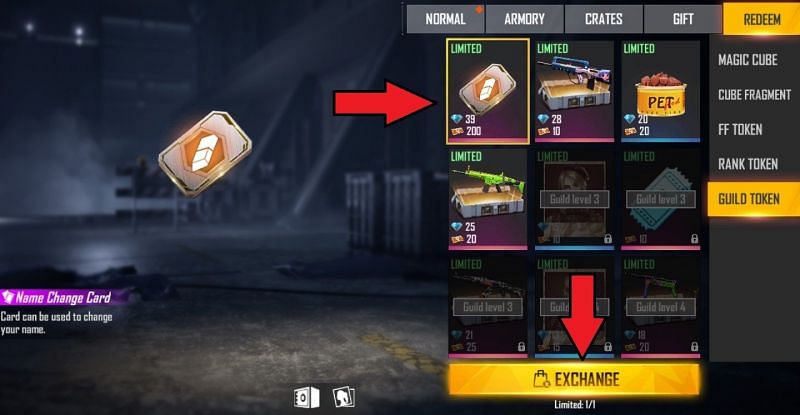 How to get a name change card in Free Fire