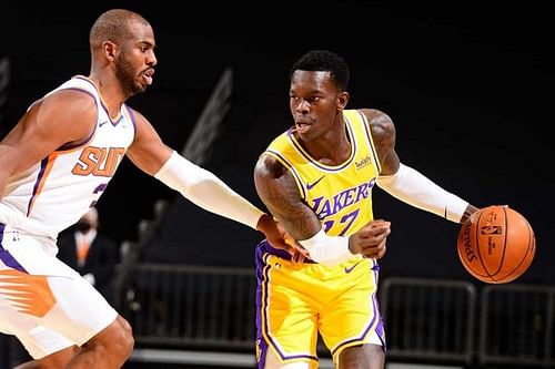 Former teammates Chris Paul and Dennis Schroder playing against each other [Image: NBA.com]