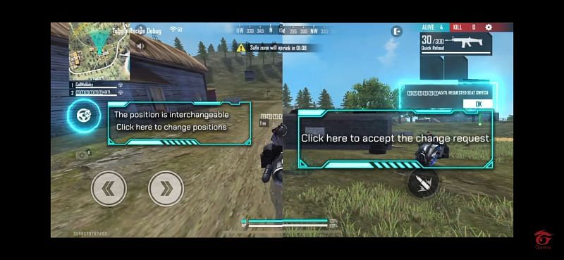 Players can switch the position in the vehicle