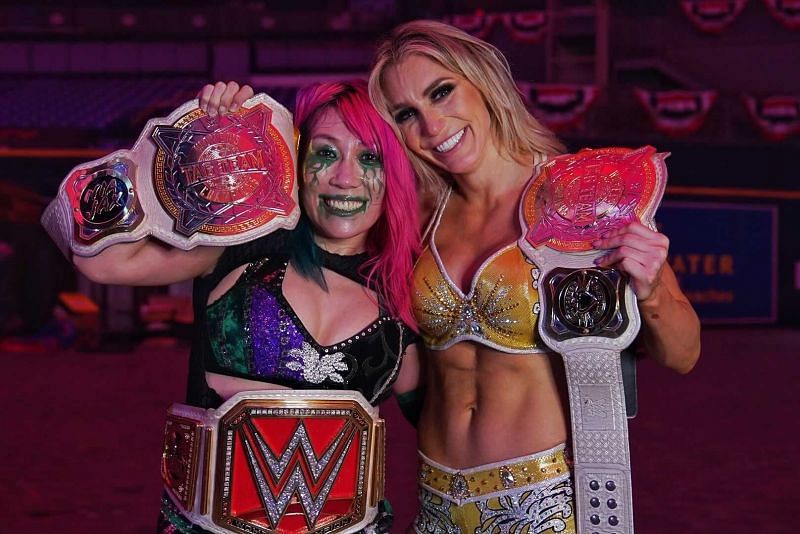 Asuka and Charlotte Flair.