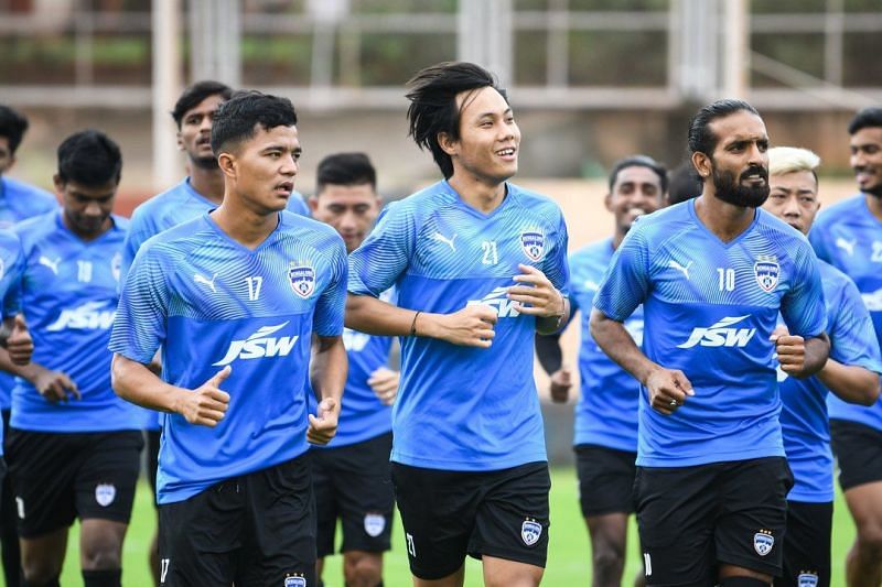 Bengaluru FC squad in training (Image - Bengaluru FC Twitter)