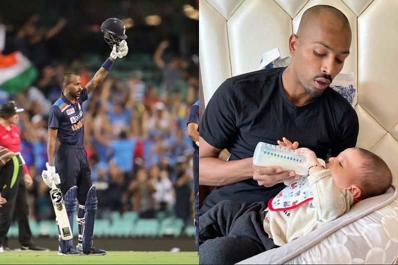 Hardik Pandya shared a picture with his son on Instagram.