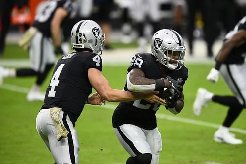 Las Vegas Raiders QB Derek Carr and RB Josh Jacobs