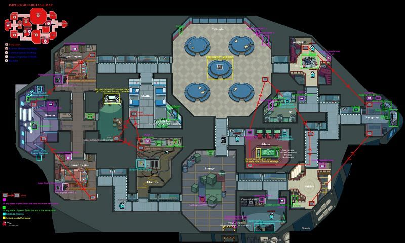 skeld among us map layout