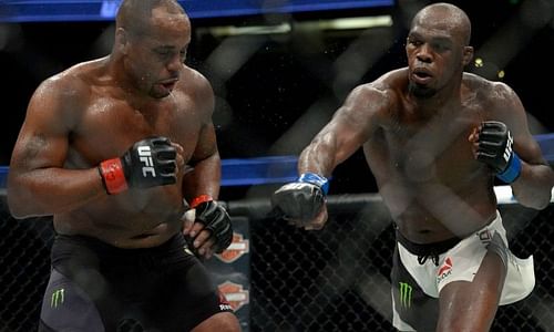 Daniel Cormier (left); Jon Jones (right)