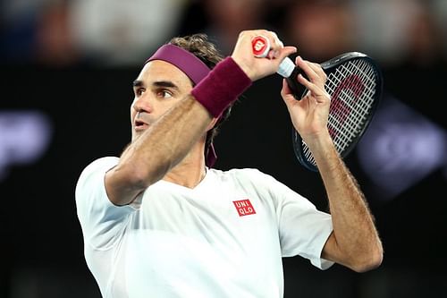 Roger Federer at the 2020 Australian Open