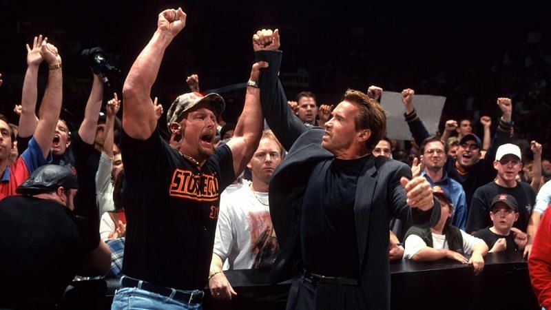 Steve Austin and Arnold Schwarzenegger