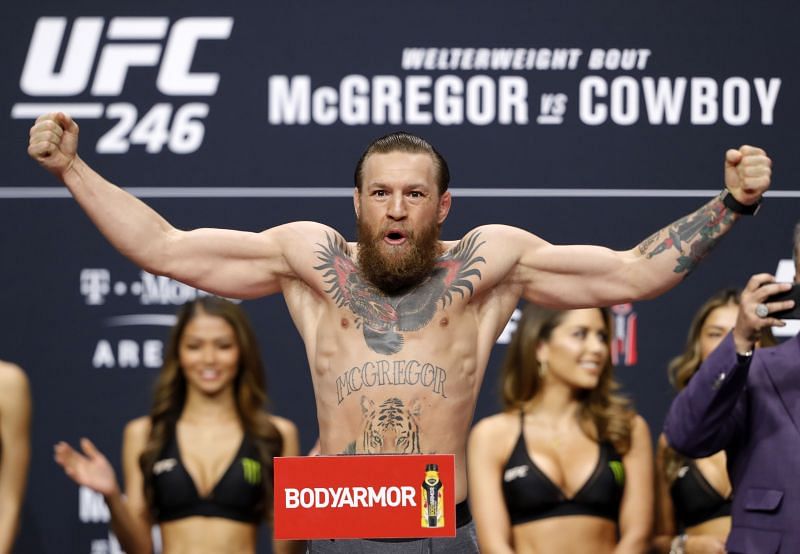 Conor McGregor at UFC 246 weigh-ins