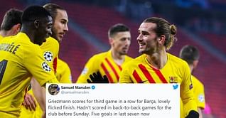 Twitter erupts as Barcelona thrash Ferencvaros 3-0 in Lionel Messi's absence