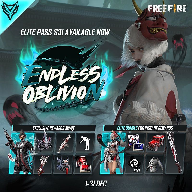 Free Fire Season 31 Elite Pass Theme Elite Bundle And Rewards Announced