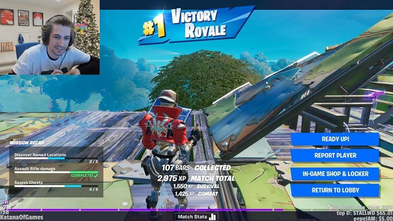 The internet reacted warmly to xQc&#039;s wholesome interaction with a kid in Fortnite (Image via xQc/ Twitch)