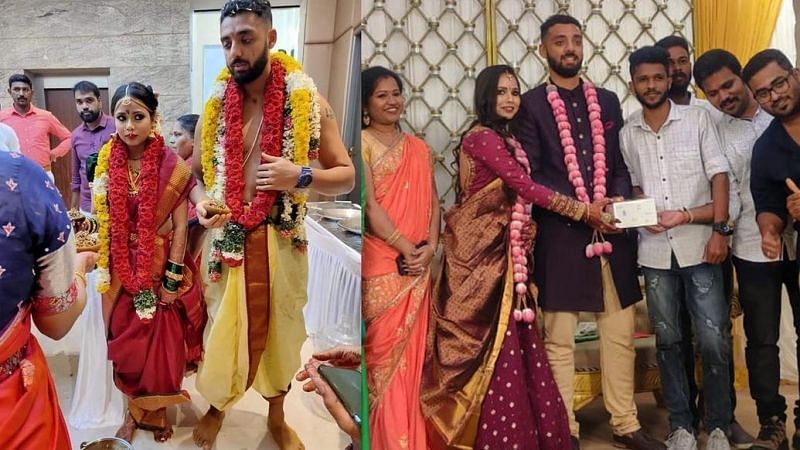Varun Chakravarthy Ties The Knot With Long Time Girlfriend Neha Khedekar Plays Cricket On Stage Watch Video