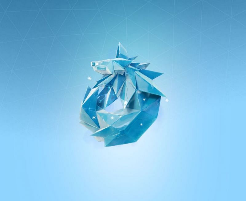 The Frosty Fox Back Bling resembles a fox head, displaying the fox like cunning that players exhibit on the Fortnite island (Image via Epic Games)